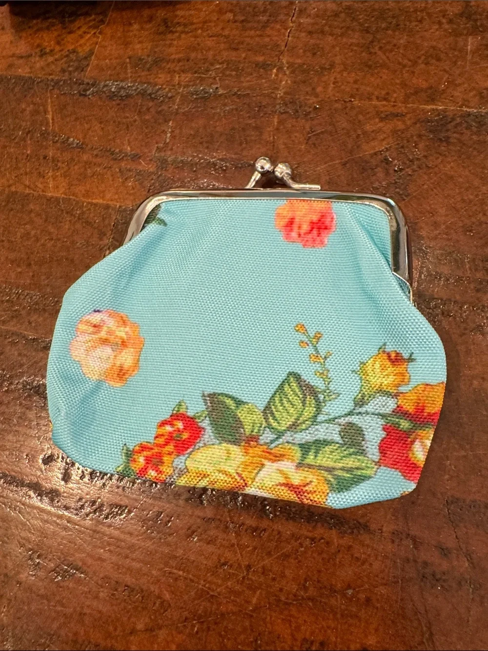 Floral Clasp Coin Purse - Red, Pink, Blue, Black, Cream - Picture 5 of 9